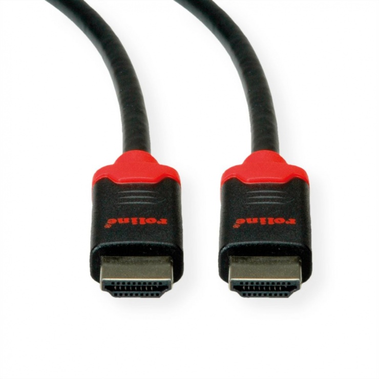 Imagine Cablu HDMI 10K@30Hz/4K@240Hz HDR T-T 2m Negru/Rosu, Roline 11.04.5942