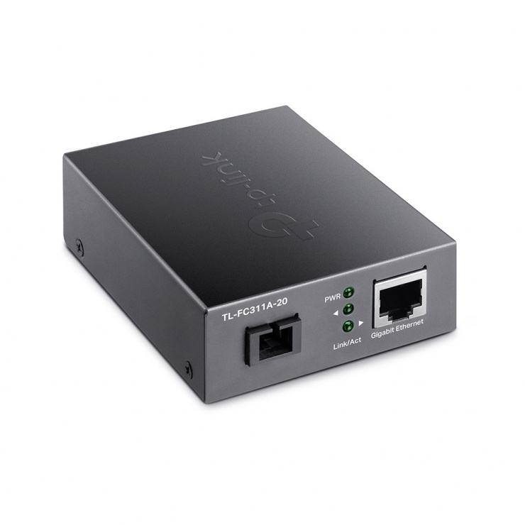 Imagine Media convertor Gigabit WDM SC Single-Mode, TP-LINK TL-FC311A-20