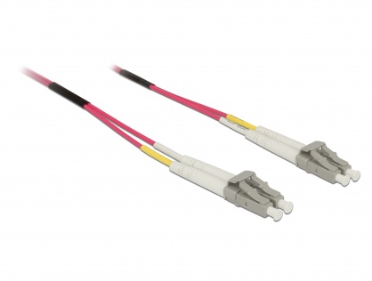 Cablu fibra optica LC- LC Multimode OM4 1m, Delock 84640 